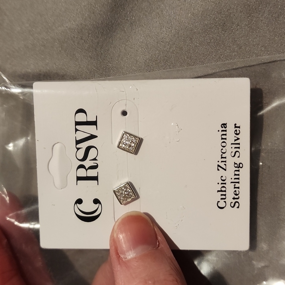 Sterling silver stud earrings